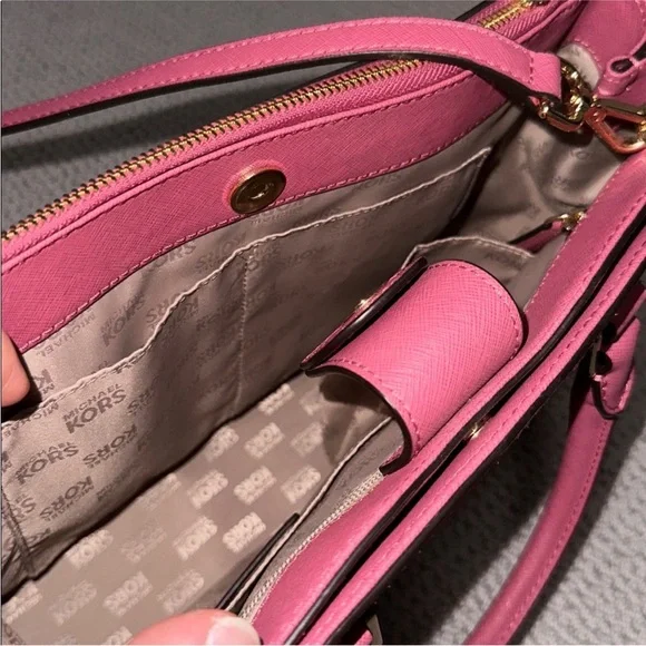 Michael Kors Raspberry Satchel Bag - Picture 5 of 5